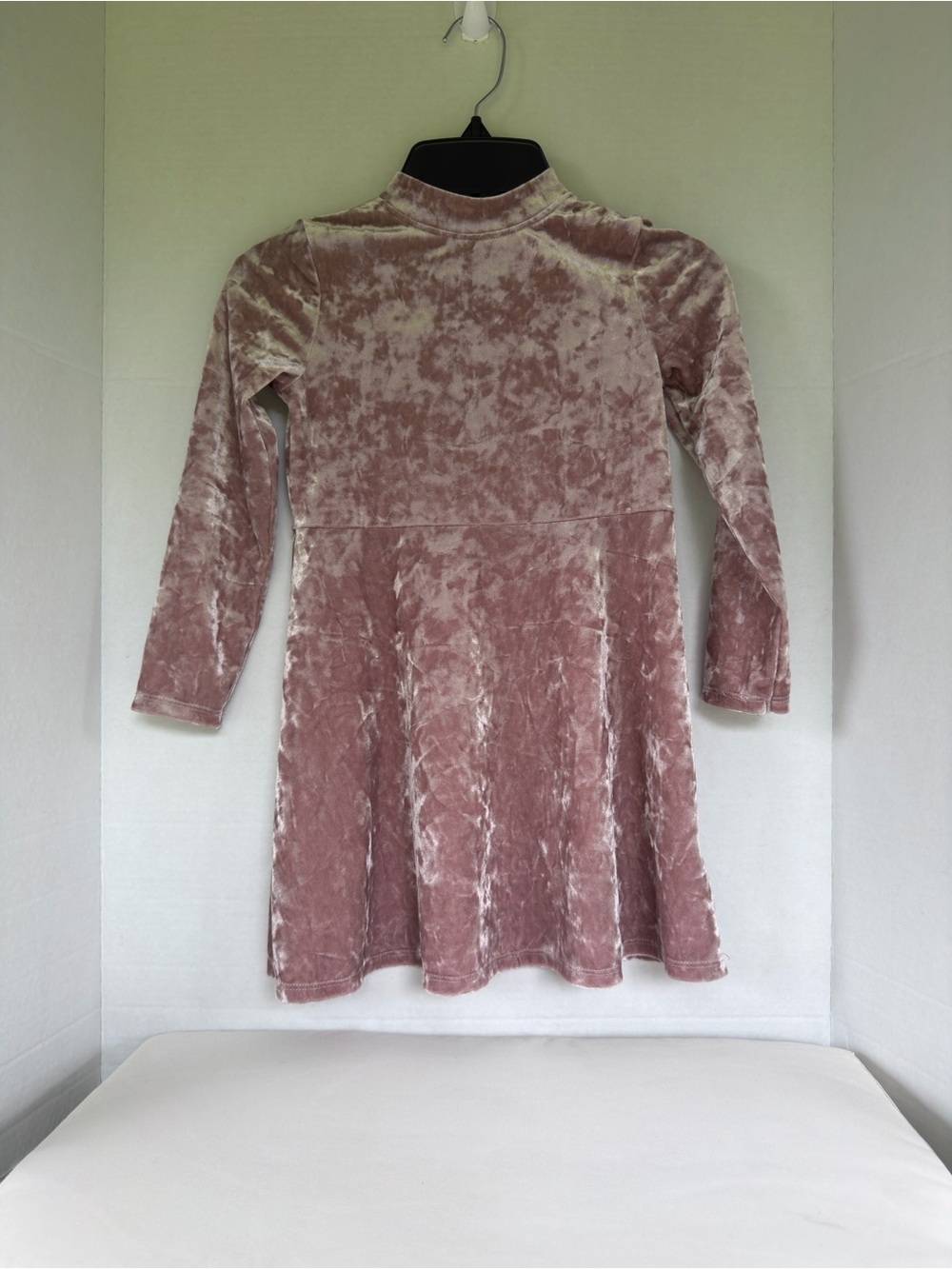 Cat & Jack Pink Velvet Long-Sleeve Dress